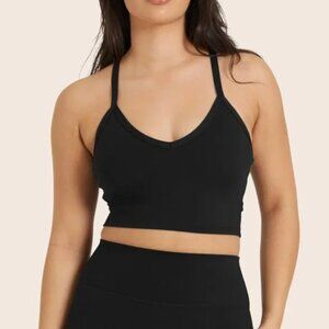SET Active SPORTBODYSPORTY Y CAMI BRA, Medium, Black/Onyx NWT